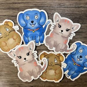Cute animal stickers