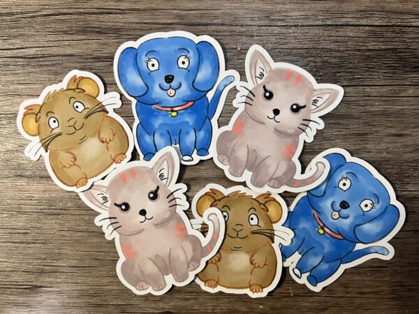 Cute animal stickers